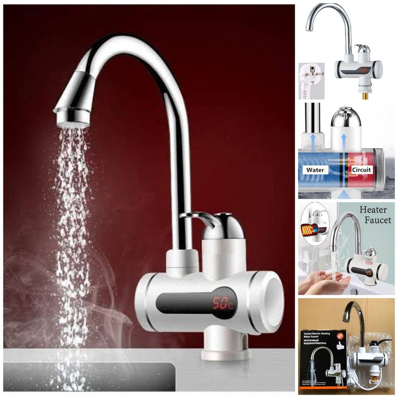 220V Easy Installation Electric Faucet Instant Heating Kitchen Basin Hot and Cold Dual-Use Anti-Dry Burning
